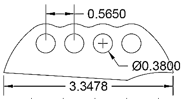3/8" 4 Hole Tab