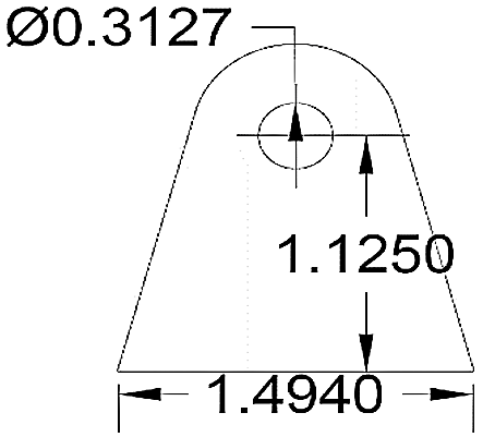 5/16" Hole Flat Tab