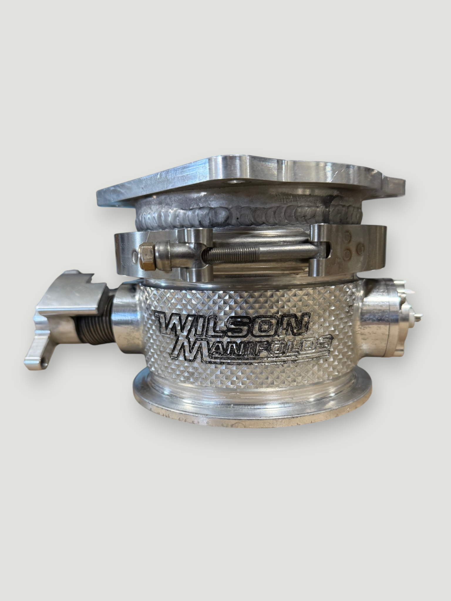 123MM V-Band Billet Throttle Body with 4-Bolt Adapter