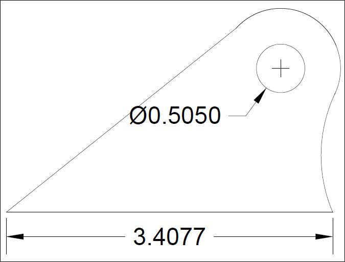 1/2" Hole Flat Bottom