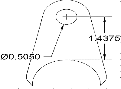 1/2" Hole Radius Tab