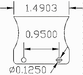 1/8" Hole Flat Tab