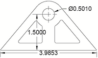 .500 hole flat tab-13038